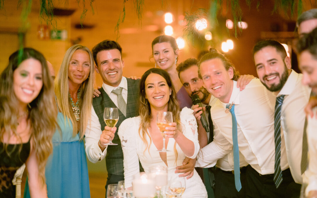 The wedding cheers: a moment of celebration